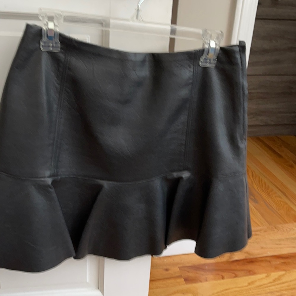 Rebecca Taylor vegan leather mini skirt